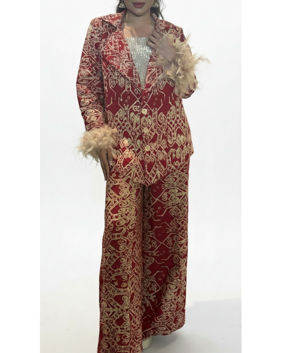 SCARLET PUA BLAZER SET 