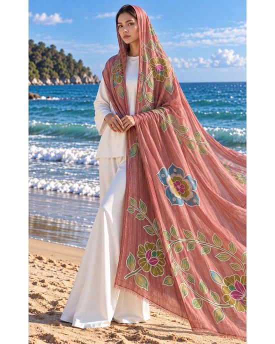 CORAL BLOOM SHAWL