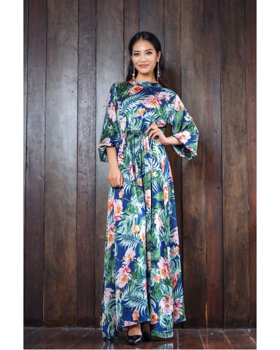 RAEA Long Dress -Tropical Garden RAEA Long Dress -Tropical Garden