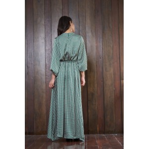 RAEA Long Dress - Green Geo